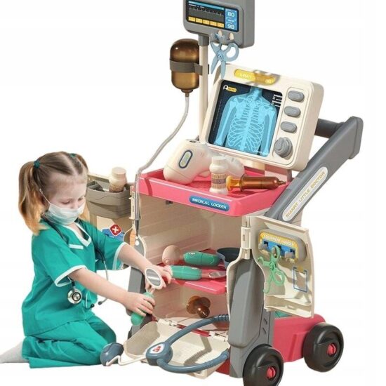 Jucarie Carucior medical cu Raze X Set doctor Trusa medicala