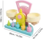 Jucarie Montessori Balanta cu greutati Cilindri colorati din lemn