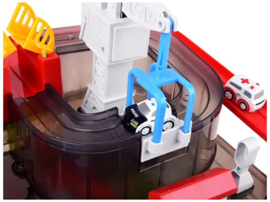 Jucarie Parcare cu obstacole Pista masini Salvare Politie Pompieri