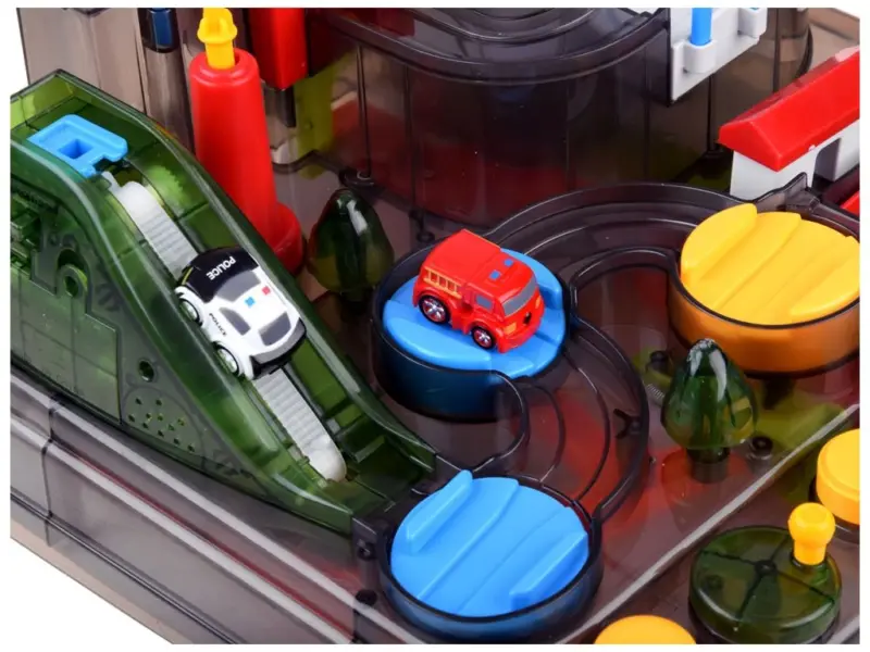 Jucarie Parcare cu obstacole Pista masini Salvare Politie Pompieri