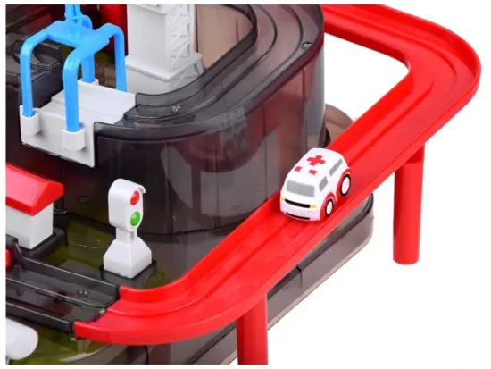 Jucarie Parcare cu obstacole Pista masini Salvare Politie Pompieri