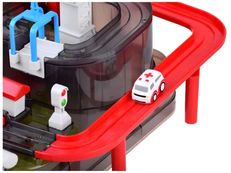Jucarie Parcare cu obstacole Pista masini Salvare Politie Pompieri