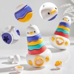 Jucarie Stivuire Ratusca Piramida cu oua si Forme geometrice