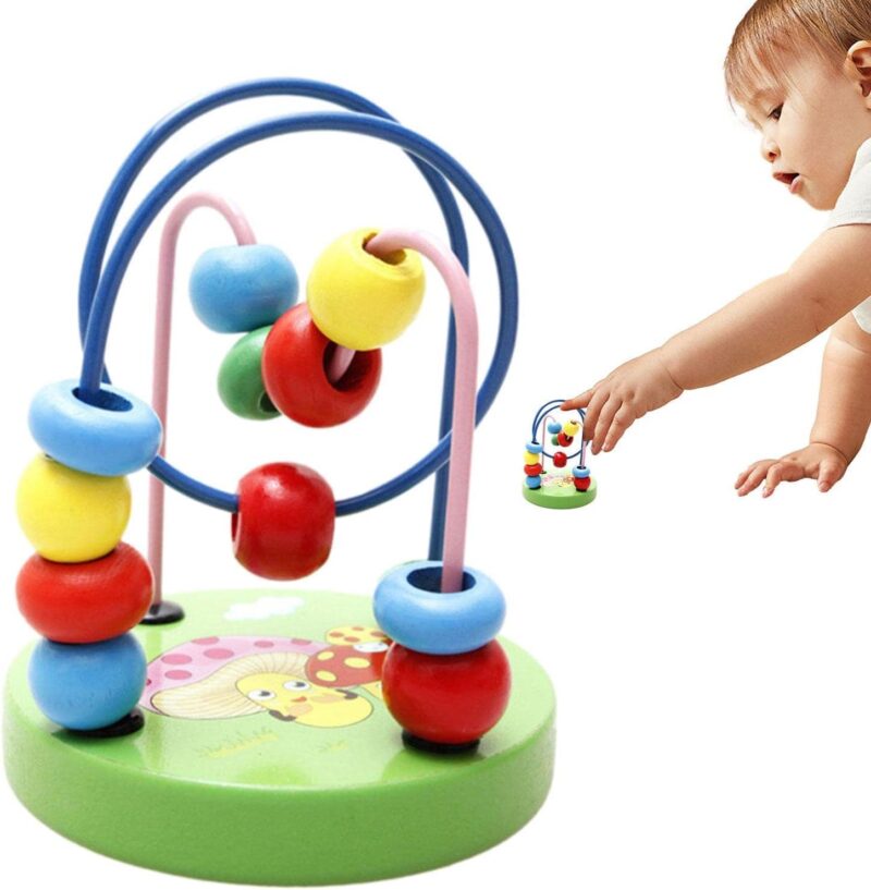 Mini Labirint cu bile Ciupercuta Jucarie motricitate din lemn