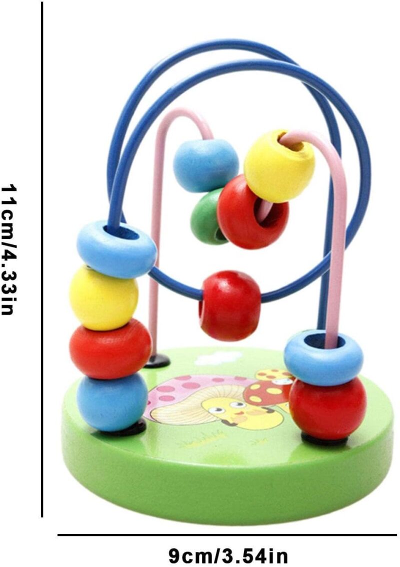 Mini Labirint cu bile Ciupercuta Jucarie motricitate din lemn