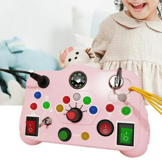 Panou de control Busy Board Jucarie interactiva cu lumini