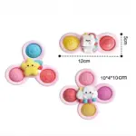 Set 3 Jucarii Senzoriale Spinner cu forme si animalute colorate