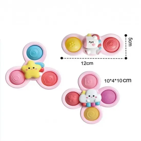 Set 3 Jucarii Senzoriale Spinner cu forme si animalute colorate