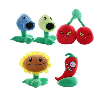 Set 5 Jucarii de plus copii Plants vs Zombies 20cm