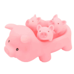 Set Jucarii bebe pentru baie Familia purcelusilor cu sunete