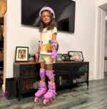 Set Role reglabile Roz Smile Pozitionarea rotilor liniar Lumini LED