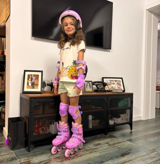 Set Role reglabile Roz Smile Pozitionarea rotilor liniar Lumini LED