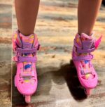 Set Role reglabile Roz Smile Pozitionarea rotilor liniar Lumini LED