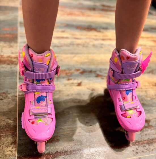 Set Role reglabile Roz Smile Pozitionarea rotilor liniar Lumini LED