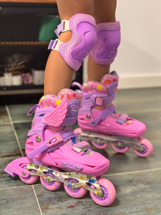 Set Role reglabile Roz Smile Pozitionarea rotilor liniar Lumini LED