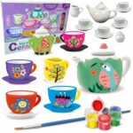 Set creativ Ceai Vase pentru colorat din ceramica Pictam manual