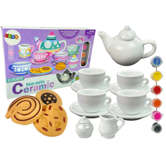 Set creativ Ceai Vase pentru colorat din ceramica Pictam manual