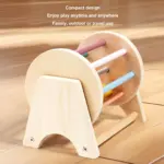 Tambur rotativ cu bile Cilindru din lemn natur Joc Montessori