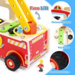 Banc de lucru Masina de Pompieri Montessori lumini sunete Busy