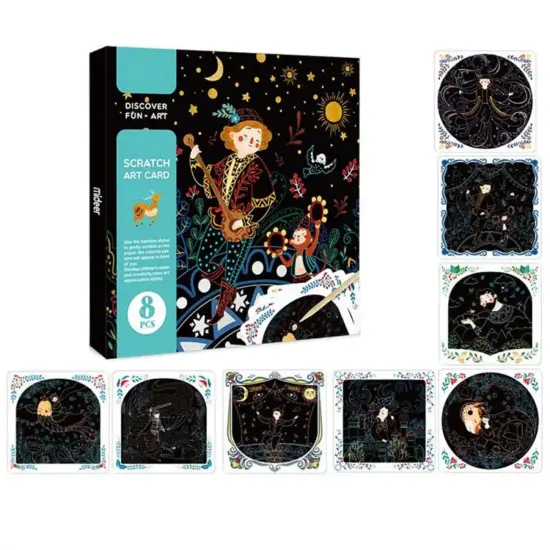 Carte creativa copii Planse educative de razuit cu Creion Mideer