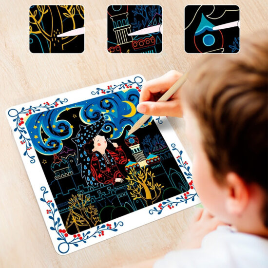 Carte creativa copii Planse educative de razuit cu Creion Mideer