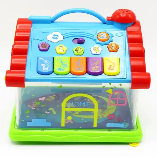 Casuta interactiva bebe cu lumini si muzica Jucarie cu proiectii