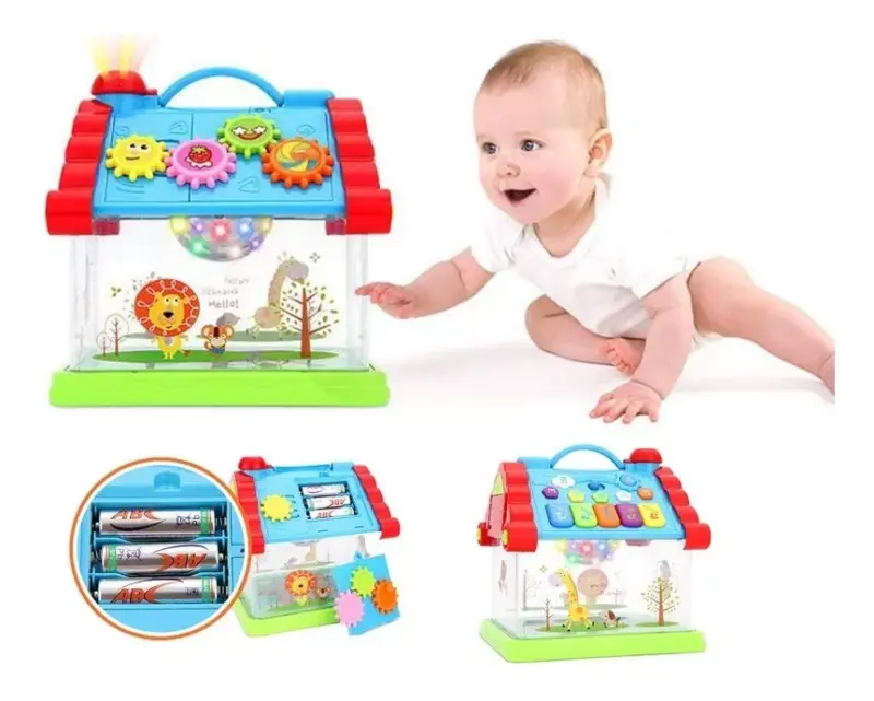 Casuta interactiva bebe cu lumini si muzica Jucarie cu proiectii