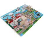 Joc Labirint Montessori lemn Incuie si descuie Usile din orasel