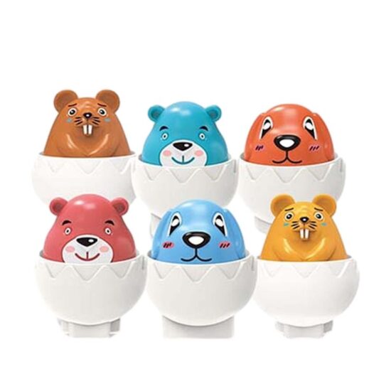 Joc asociere Oua puzzle cu Animale Potriveste formele-culorile