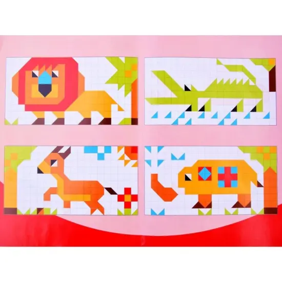 Joc creativ Mozaic 248 piese Cuburi STEM cu butoni colorati