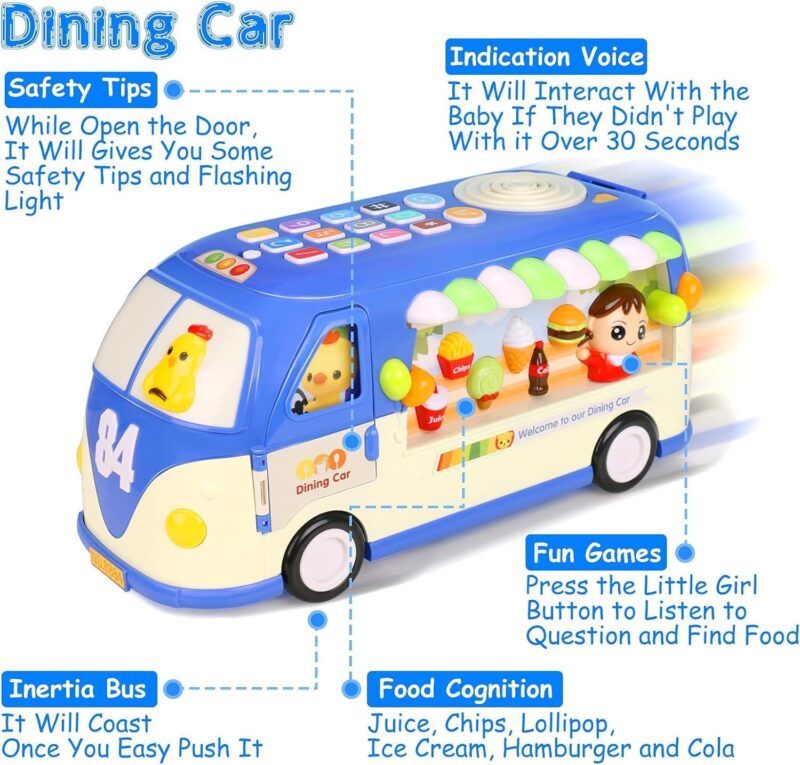 Jucarie Autobuzul scolar cu Alfabet Telefon Forme geometrice