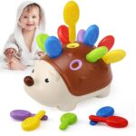 Jucarie Motricitate Sortare culori Ariciul colorat cu tepi numerotati