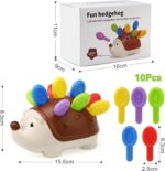 Jucarie Motricitate Sortare culori Ariciul colorat cu tepi numerotati