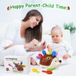 Jucarie Motricitate Sortare culori Ariciul colorat cu tepi numerotati