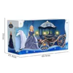 Jucarie Trasura eleganta Papusa printesa Cal cu Sunete si Lumini