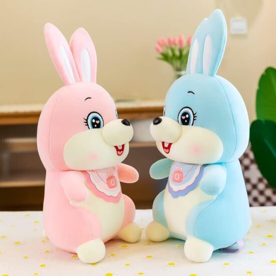 Jucarie din plus Iepurasul Vesel cu bavetica pentru copii Jucarie din plus Iepurasul Vesel cu bavetica pentru copii