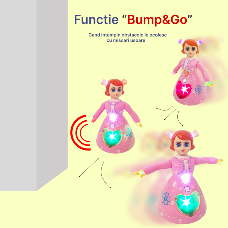 Jucarie interactiva Papusa cu Lumini si Muzica Printesa dansatoare