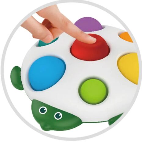 Jucarie senzoriala bebe Broscuta testoasa pentru motricitate Pop It