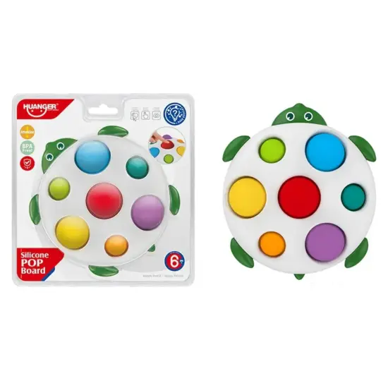 Jucarie senzoriala bebe Broscuta testoasa pentru motricitate Pop It