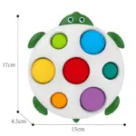 Jucarie senzoriala bebe Broscuta testoasa pentru motricitate Pop It