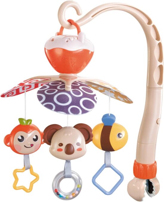 Jucarii muzicale Carusel mobil cu Zornaitori bebe Animalute