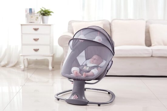 Leagan bebe 3in1 Balansoar electric Scaun muzical cu telecomanda