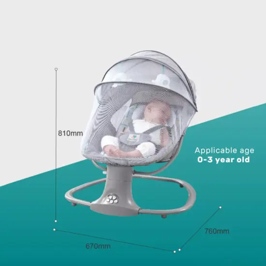 Leagan bebe 3in1 Balansoar electric Scaun muzical cu telecomanda