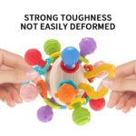 Minge senzoriala Atomic Jucarie bebe Zornaitoare cu texturi diferite