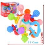 Minge senzoriala Atomic Jucarie bebe Zornaitoare cu texturi diferite