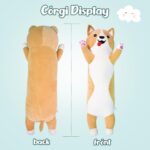 Perna lunga din plus Jucarie Catelul Crem moale si pufos 110 cm