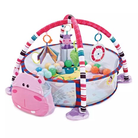 Saltea joaca cu activitati bebe Hipopotam centru de joaca 3in1