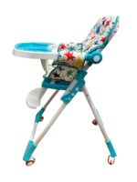 Scaun bebe Pliabil Bleu cu stelute pentru servirea Mesei Pliabil