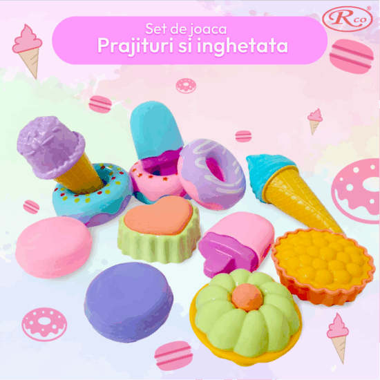 Set 12 piese Inghetata si Dulciuri pentru copii Desert savuros