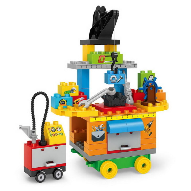 Set Constructii Bancul de lucru cu 61 de cuburi Lego Instrumente